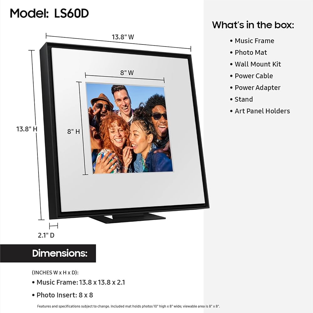 Amazon.com: SAMSUNG LS60D Music Frame Smart Speaker with